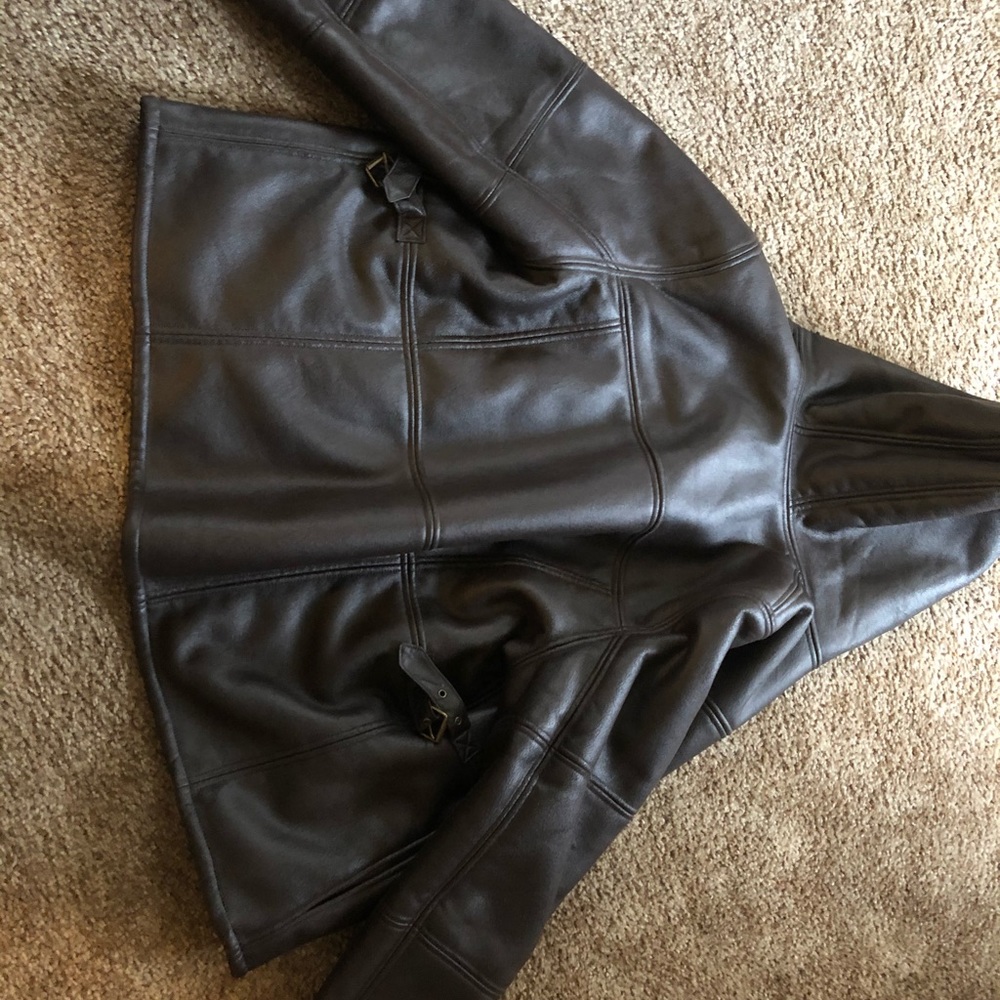 Leather coat soft inside brand braeton